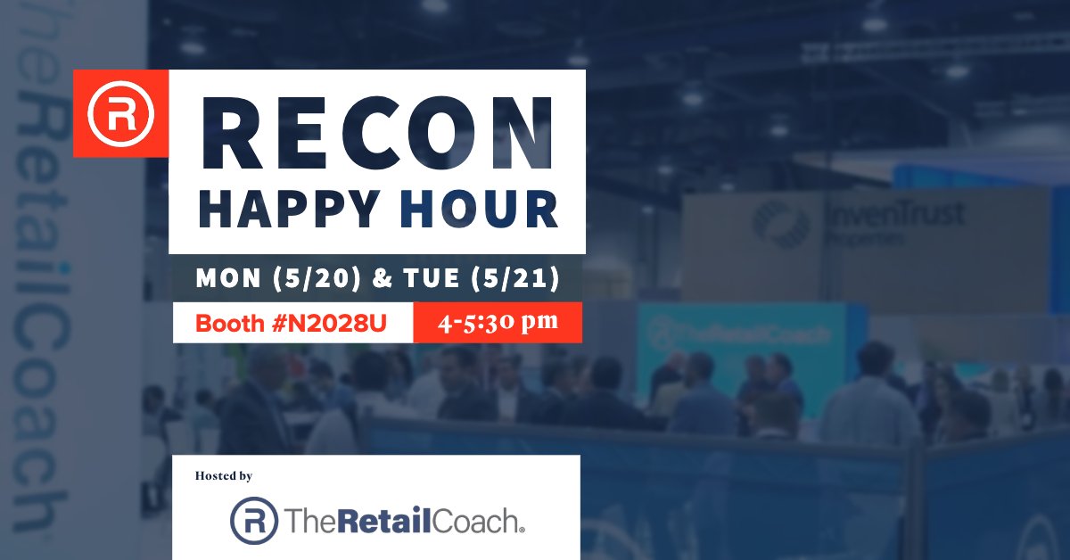 We understand how hard #retailrecruitment can be at #ICSCRECon so we've planned a little happy hour on Mon & Tue just for you. Join us in the North Hall at Booth #N2028U for a little relaxation. 

#Retail #Retaildevelopment #EconDev #realestate