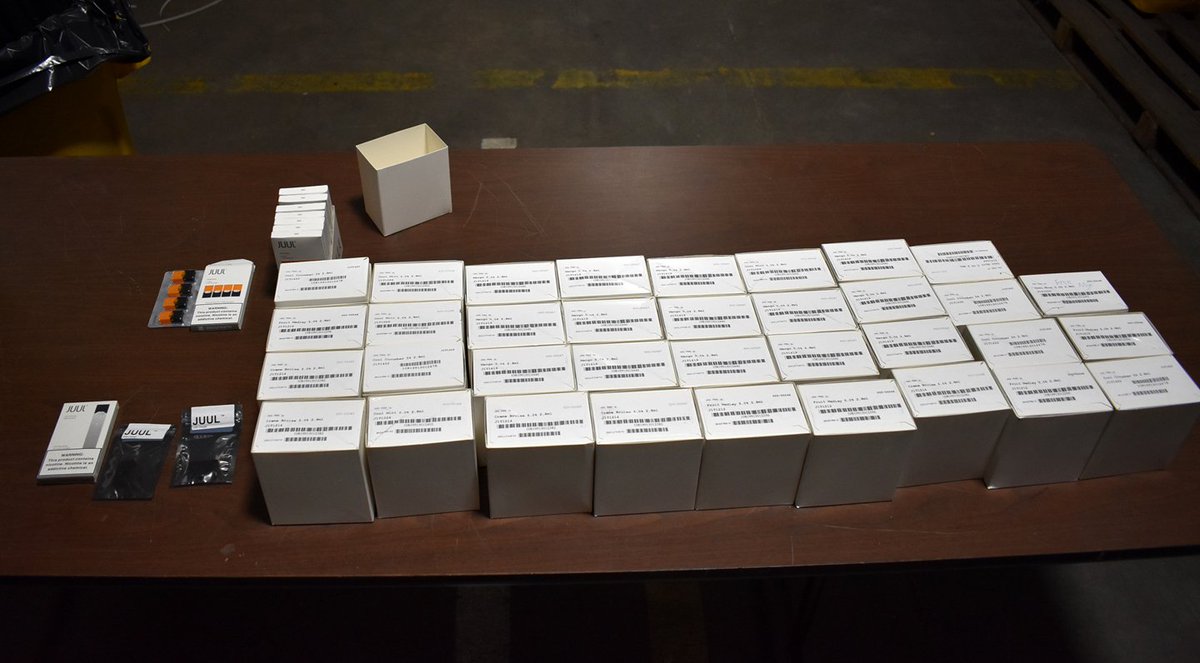 Philadelphia @CBP officers seize a cache of counterfeit Juul products that could pose a health and safety threat to American consumers. Read why at http://bit.ly/2PkDdOQ #CBP #IPR
