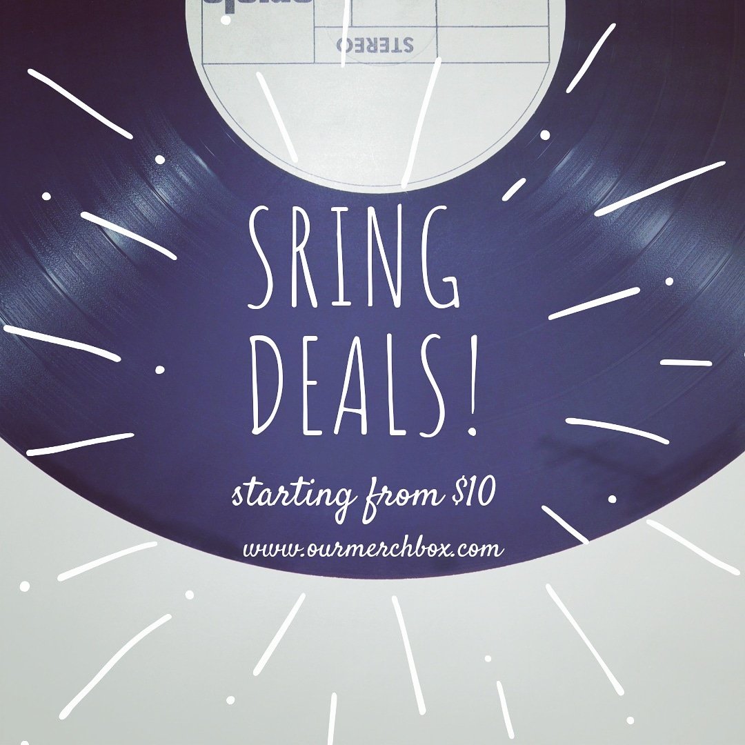 our_merchbox's tweet photo. See more at https://t.co/bnMTQTGnHw

#spring #deals #shop #merch #bandmerch #omb #tees #cds #patches #stickers #vinyl #orderonline #music #bands #local https://t.co/Th7WAoQIiB