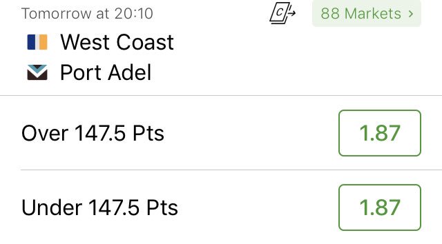 Can anyone confirm if this is the lowest Total Game Score Over/Under market ever framed?