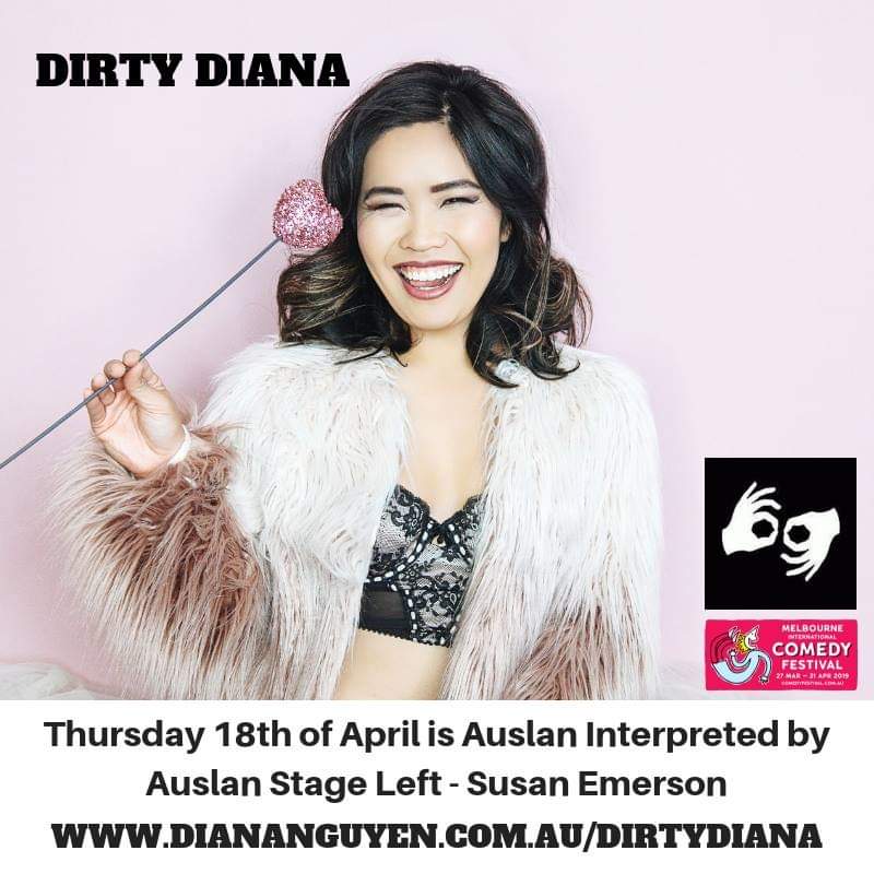 realdiananguyen's tweet photo. Dirty Diana is #Auslan Interpreted tonight at 945pm. #accessfor all.
#micf #micf2010 #deafvictoria #melbourne #auslanshow @deafaustralia @DeafVictoria https://t.co/wSDPKUestT