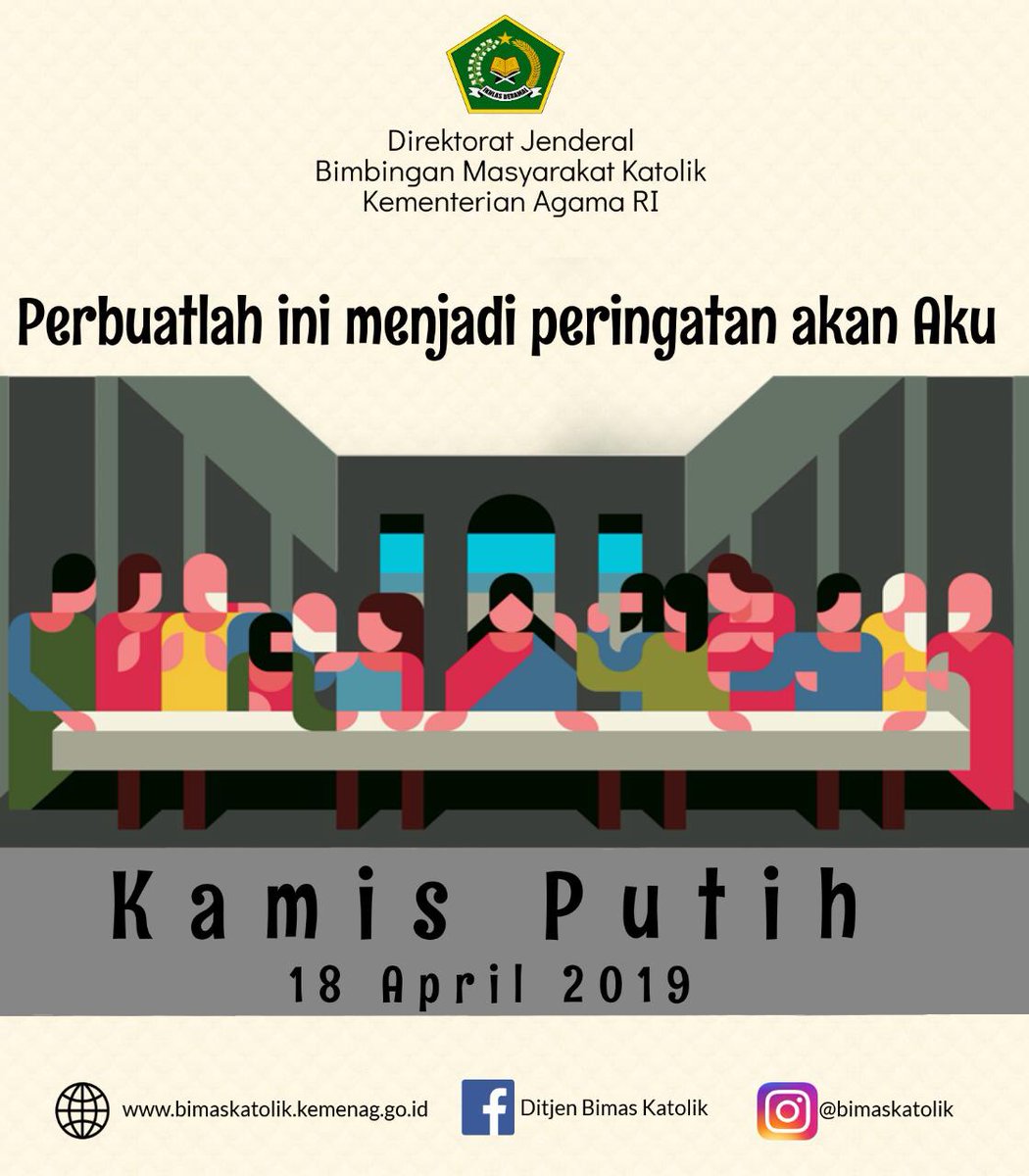 Kemenag_RI's tweet photo. Pada perjamuan malam terakhir ini, Yesus juga mencuci kaki para murid-Nya sebagai tanda keteladanan untuk selalu rendah hati dan menunjukkan bahwa Ia datang bukan untuk dilayani melainkan untuk melayani.

"Perbuatlah ini menjadi peringatan akan Aku" (Lukas 22:19) https://t.co/o7m7KJHcRA