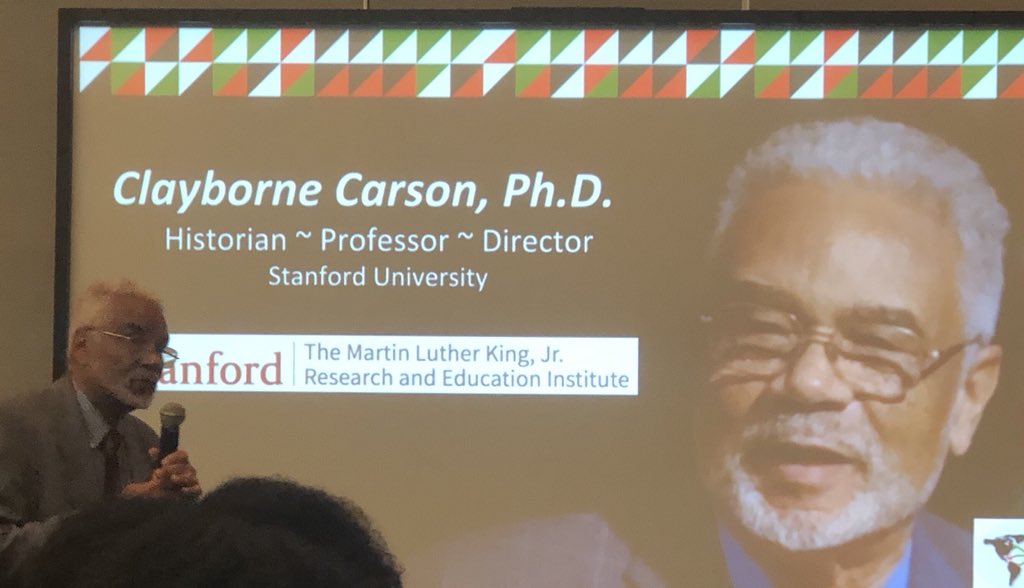 tutaleni's tweet photo. 2019 Annual Henry M. Levin African Diaspora SIG Lecture by Dr. Clayborne Carson. #CIES2019 @CIESADSIG https://t.co/U5JLN9i6ba