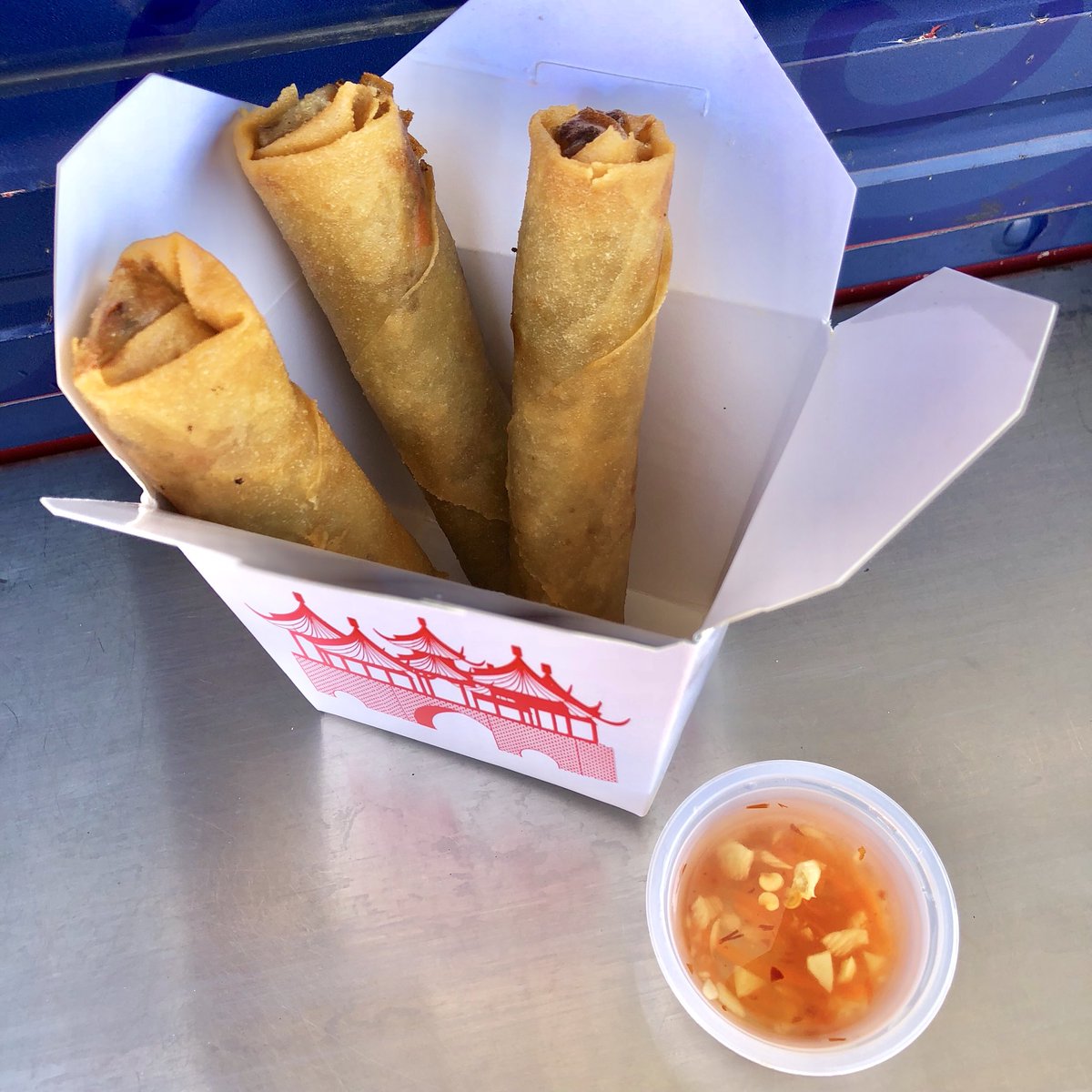 When we opened in 2016 Filipino Lumpia was on our opening day menu. We’ve brought it back this week on special! It’s one of the best things we have ever made!!! Come try some <a href="/IsabelleFarm/">Isabelle Farm</a> tonight until 8! #foodtruck #asianstreetfood #filipinofood #handmade #lumpia