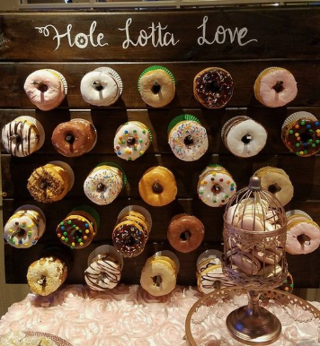 Your special day should be all about you! This particular bride and her husband met at a coffee shop – and they brought a “hole lotta donut love” to their special day as a memory and tasty treat! 🍩
#weddingwednesday #donutwall #wedding #engaged #bayareaweddings #weddingvenues