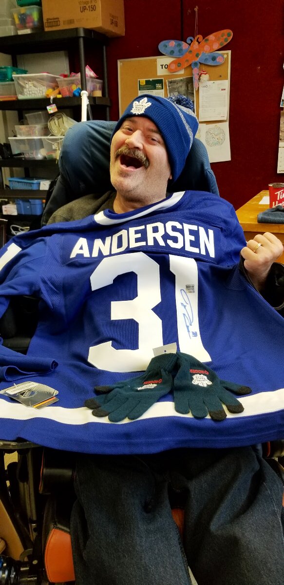 PUMPED for Game 4! I know what I’ll be wearing thanks to @Rogers #RogersMoments THANK YOU SO MUCH for the awesome fan kit! I’ll be repping my bud @f_andersen30 tonight! @MapleLeafs #LeafsForever #GoLEAFSGo