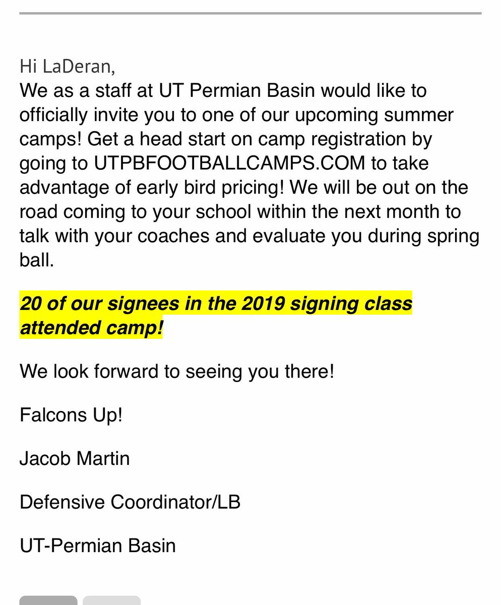 LaderanT's tweet photo. Blessed to receive a camp invite from UT Permian Basin🙏🏾🙏🏾@coach_jmartin https://t.co/9YclDgQZnA