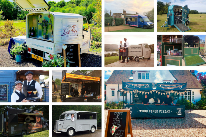 BrideMag's tweet photo. Mobile bars and caterers in the South East of England: https://t.co/SOcyLw7N1A Featuring @CaffeLambro, @LoveFizzCo, @MannandMoore, @PizzaMePizzaYou, @Toasty_Box, @GentlemanJims_ and more https://t.co/UQhYIipVob