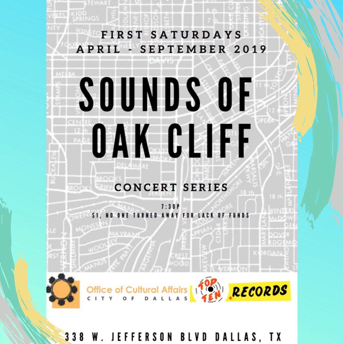 lilytaylor's tweet image. April - Sept 1st Saturdays of the month are $1, no one turned away for lack of funds #SoundsofOakCliff Concert Series at #TopTenRecords, the oldest record store in Dallas, TX recently re-launched as a non-profit community organization #howtodallas #DallasOfficeofCulturalAffairs