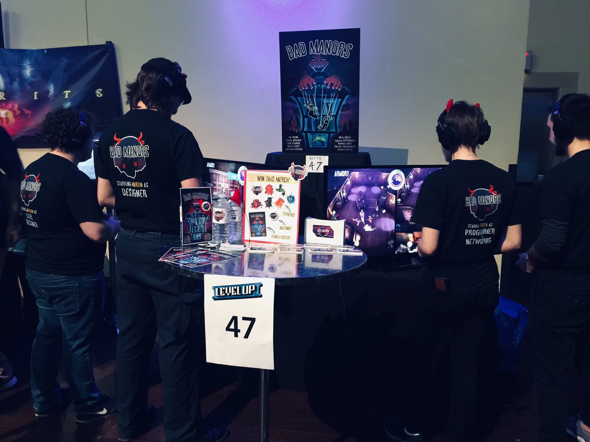 expresso_games's tweet image. We’re all set up!!! If you’re coming to @LevelUpTO be sure to stop by booth 47!!! We’re so excited to show off #BadManors!! 👻