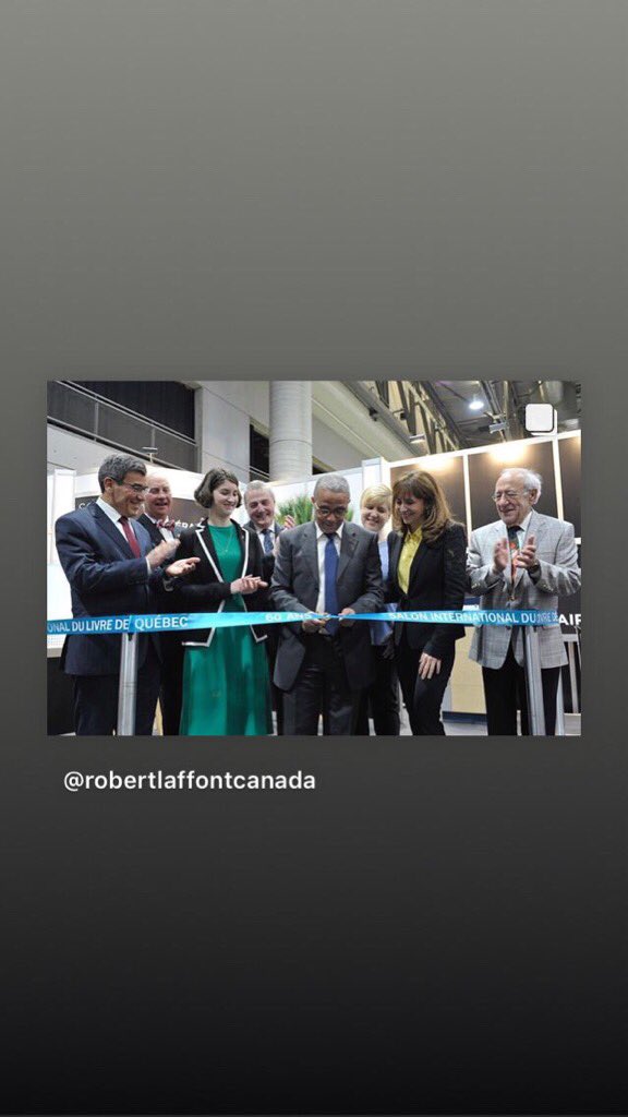 Inauguration du 60eme Salon International du Livre de Québec. Le 10 avril 2019. En tant qu’ Algérien, j’ai exigé d’être le Président à vie du SILQ.