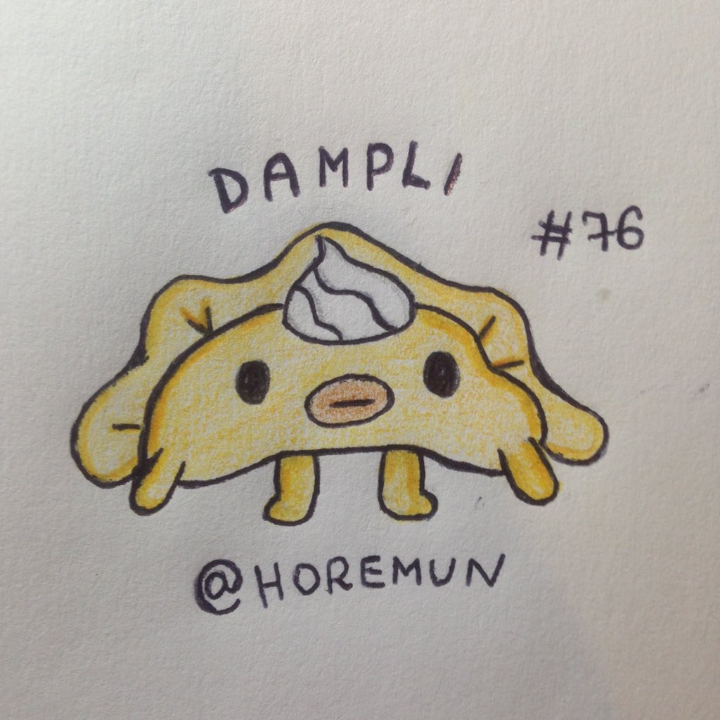 Horemun's tweet photo. Meet my first character! Say "hi" to Dampli! #Draw_BT21 #CrunchySquad #BT21_UNIVERSE https://t.co/Wvrg6TQHxU