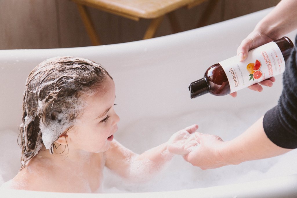 Our Sulphate-Free #Grapefruit Shampoo is such a classic! Formulated with Organic Argan, #CoconutOils &amp; Wheat Protein to strengthen hair and prevent breakage. The grapefruit essential oil will stimulate the scalp and awaken your entire family's mind as they start their day.