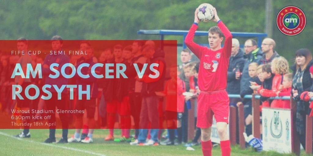 AMsoccer_Club's tweet photo. Good luck to our Amateur team in tomorrow nights Fife Cup Semi Final.
6:30pm KO @ Warout Stadium, Glenrothes.
Your support is welcome.
#ForzaAM ⚽️⚫️🔴⚽️ https://t.co/XdI97m7f8g