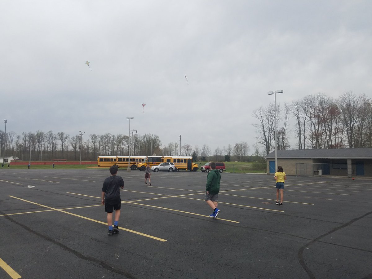 Perfect day for Read Across America "Kite Day" book and letting some fly...