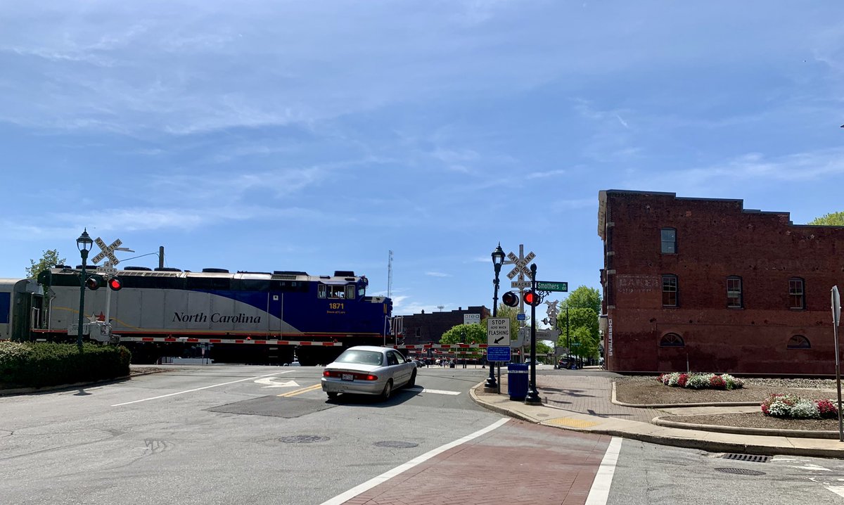 PARTNC's tweet photo. Last week we featured where you can take PART to catch a plane, this week, catch a train! The GSO Depot is close to many restaurants and shops. Take PART Route 2 GSO Express and transfer to @Amtrak or spend the day downtown. ๐๐ #PARTdestinations #greensboro @NCBYTRAIN https://t.co/dmEqpgTzrG