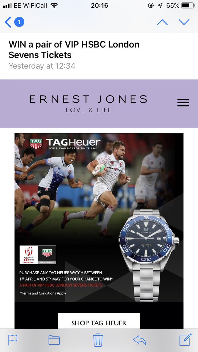 JoeThompsonWH's tweet photo. @JeansAndSheux some really iconic collabs occuring right now. Good to see iconic scenesmen like HSBC and Tag recognising some commercial synergies whilst supporting the rugger. Will be some fire in that VIP box. https://t.co/SXgvZUXTqJ