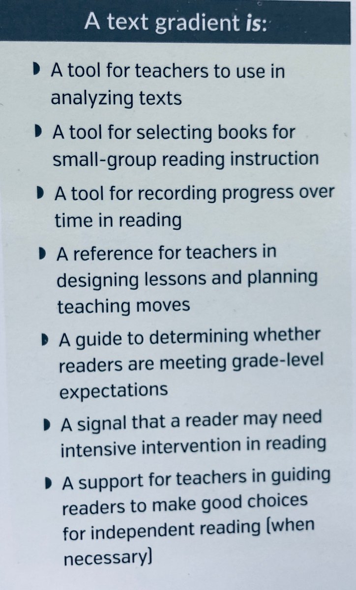 Rethinking our use of text levels in the classroom #literacycontinuum <a href="/FountasPinnell/">Fountas & Pinnell</a>⁩