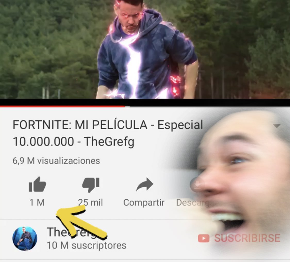 TheGrefg's tweet image. Oficialmente FORTNITE: MI PELÍCULA de convierte en el primer vídeo del canal con 1 MILLÓN de likes...

Mamá mira esto, estarás orgullosa ☺️💙

¡¡GRACIAAAASSSSSS!!