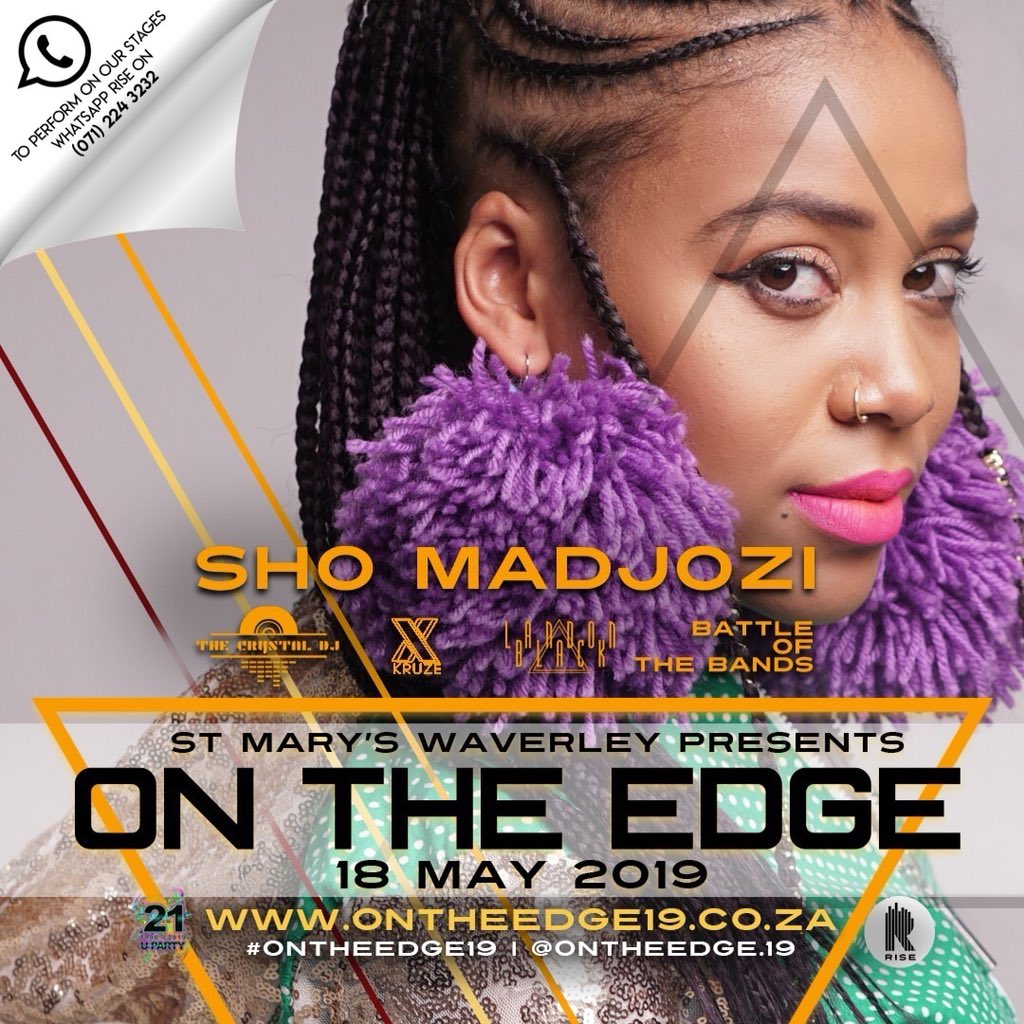 🚨 ATTENTION 🚨 One of the BIGGEST game changers will🔥🔥 be performing On the 19th of May at St Mary's Waverley social!! We are talking about the one and only <a href="/ShoMadjozi/">It’s Sho time</a> 👑❗❗ GET YOUR TICKETS 🎫 ASAP on ontheedge19.co.za #shomadjozi #ShoMadjoziWillBeAtOnTheEdge
