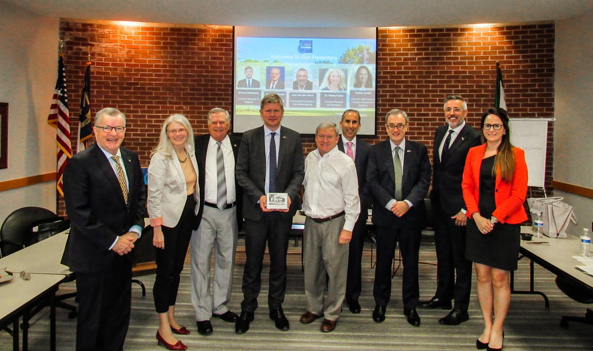 Great visit today with our friends from the EU discussing the challenges that a possible Brexit presents both globally and nationally. We're very appreciative of our relationship with the EU and its representatives.  <a href="/TriangleRegion/">Research Triangle Regional Partnership (RTRP)</a> <a href="/TownofCary/">TownofCary</a> <a href="/CaryEconDev/">Cary Economic Development</a>