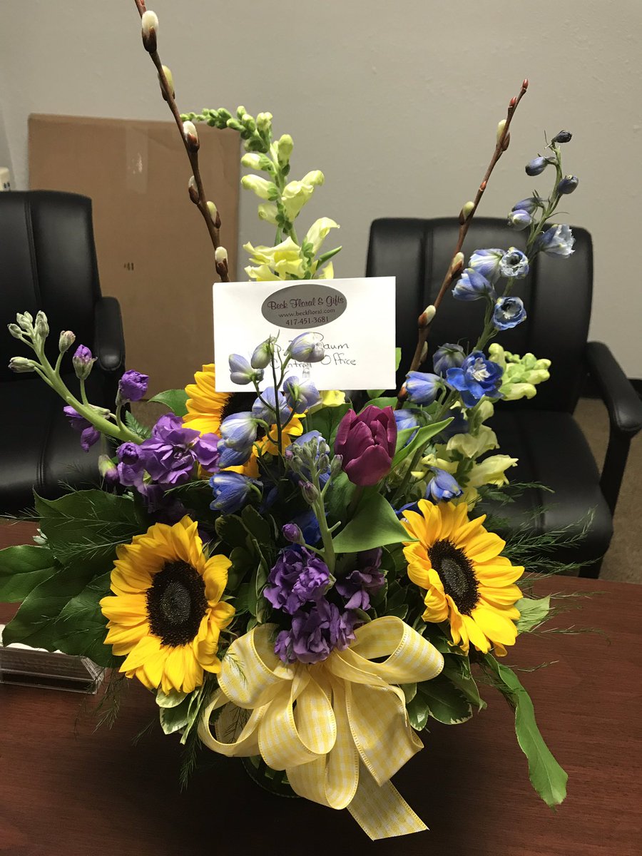 What a great surprise to come in and find flowers with such a sweet card on my desk today. Thank you to those “couple of people” who took the time to make my day.  I am so thankful to work with people who have such big hearts.