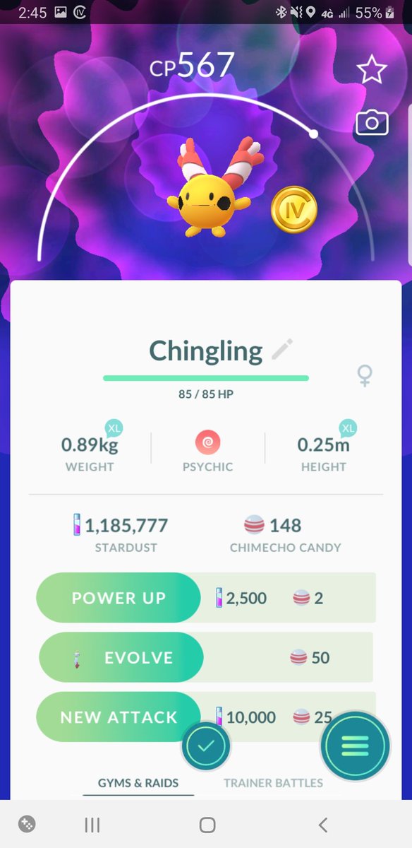 ValorV8's tweet image. Another new Dex entry today! #pokemongo #Eggstravaganza #Chingling #ButStillNoShiny