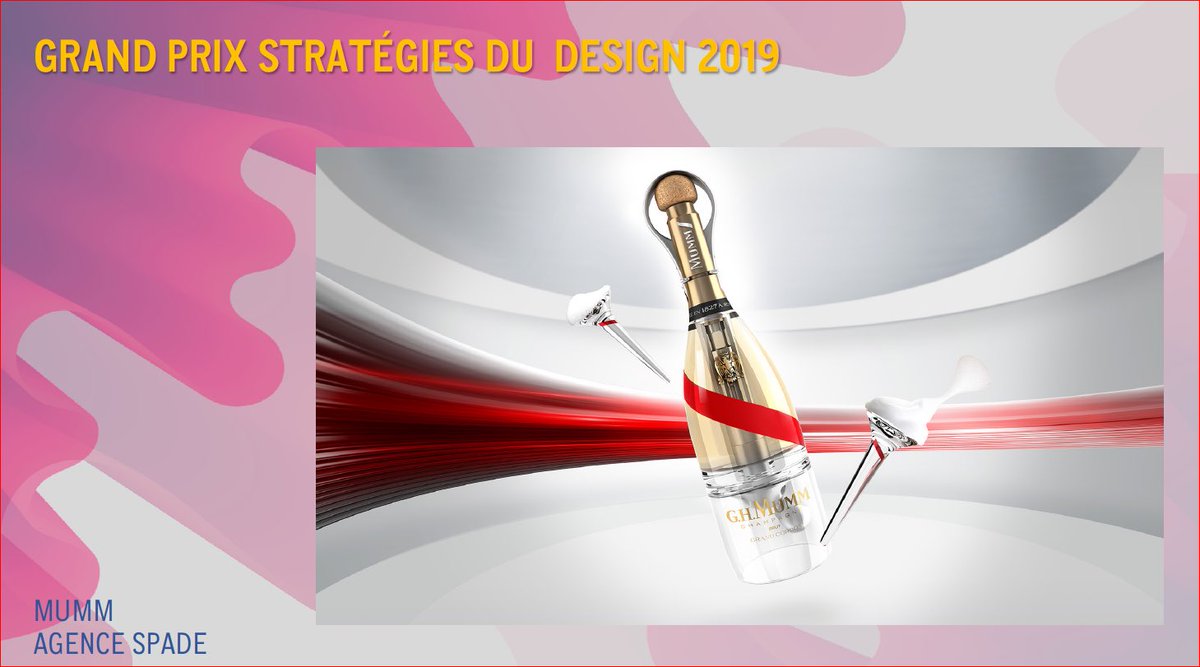 Strategies's tweet photo. Le Grand Prix Stratégies du Design 2019 est remis à @Pernod_Ricard Mumm et @agency_spade pour Mumm Grand cordon stellar!
Félicitations!!
#gpstrat #design https://t.co/t7Q6S94f6s
