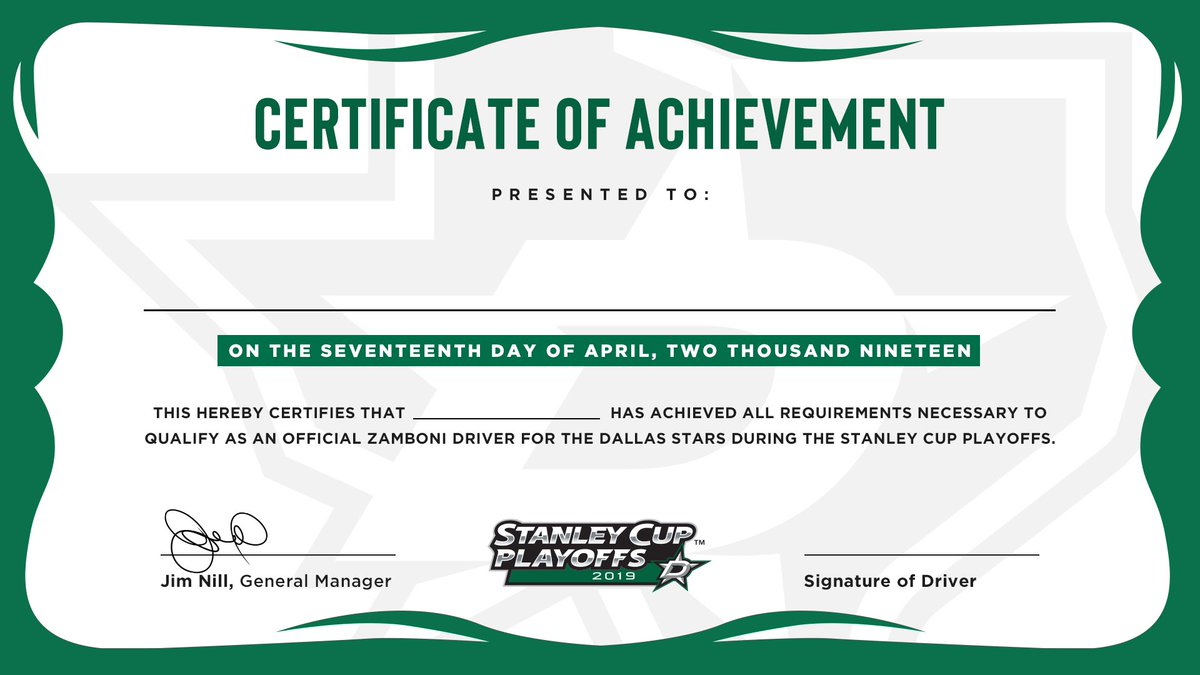 How did it go? Are they questioning your Zamboni driving experience now? Figured that would happen.

Show them this Zamboni driving certificate that you earned as well. Also totally legit.