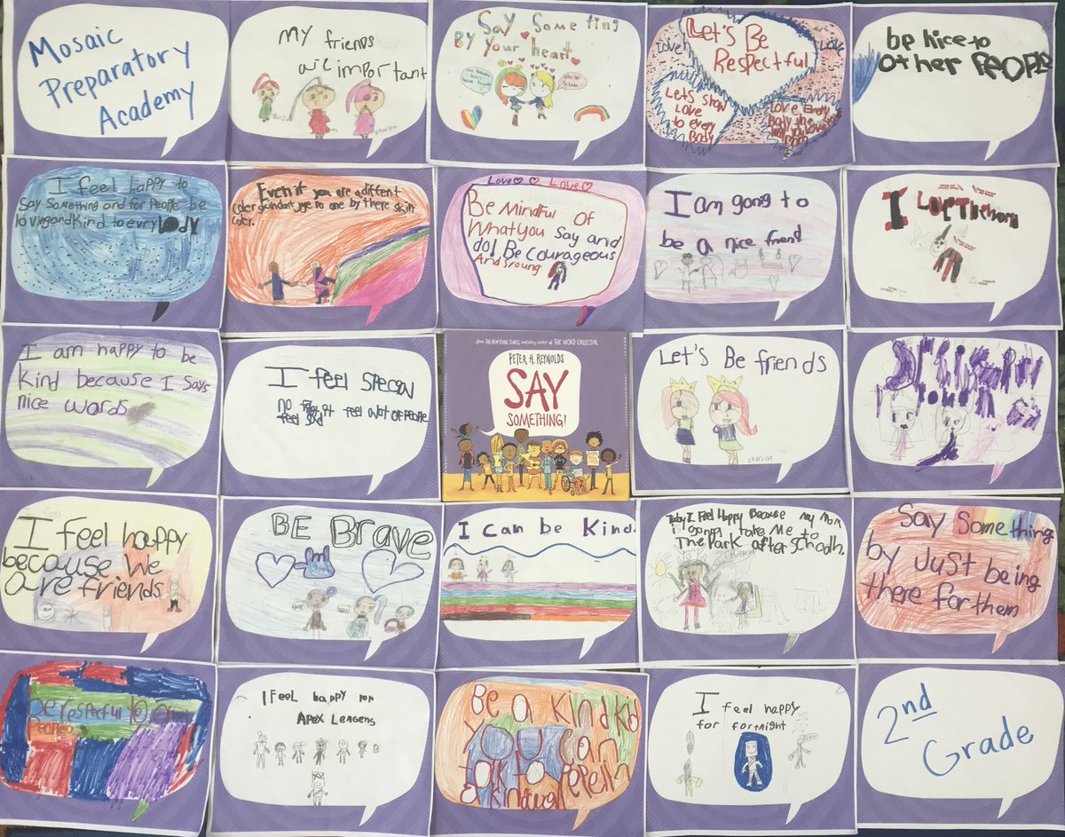 ProfessorV1's tweet photo. Our 2nd Graders have something to say! 
@MosaicPrep @ScholasticTeach @Scholastic #SaySomethingSweepstakes #MosaicPrepCares #MosaicPrepROCKS https://t.co/OsIg4dbh6K