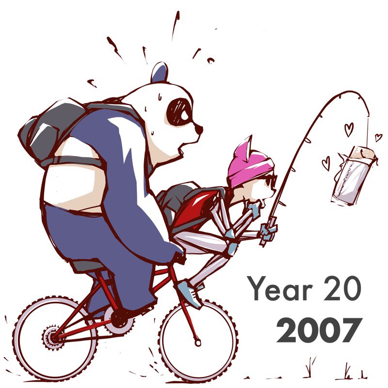 dobotsrobots's tweet photo. My #bestfriend was a #giantpanda - i’d perch on the handlebars and we’d #biketoschool for #annastaqueria 🚲🐼
🐼 https://t.co/Zp0K33FcRR
#bff #panda #burrito #bicycle #studentcenter #etphonehome #MIT #sliceofmit #MITMemories #MITPics #ipadart #procreate #marchofrobots2019 https://t.co/hDVIEzkRxM