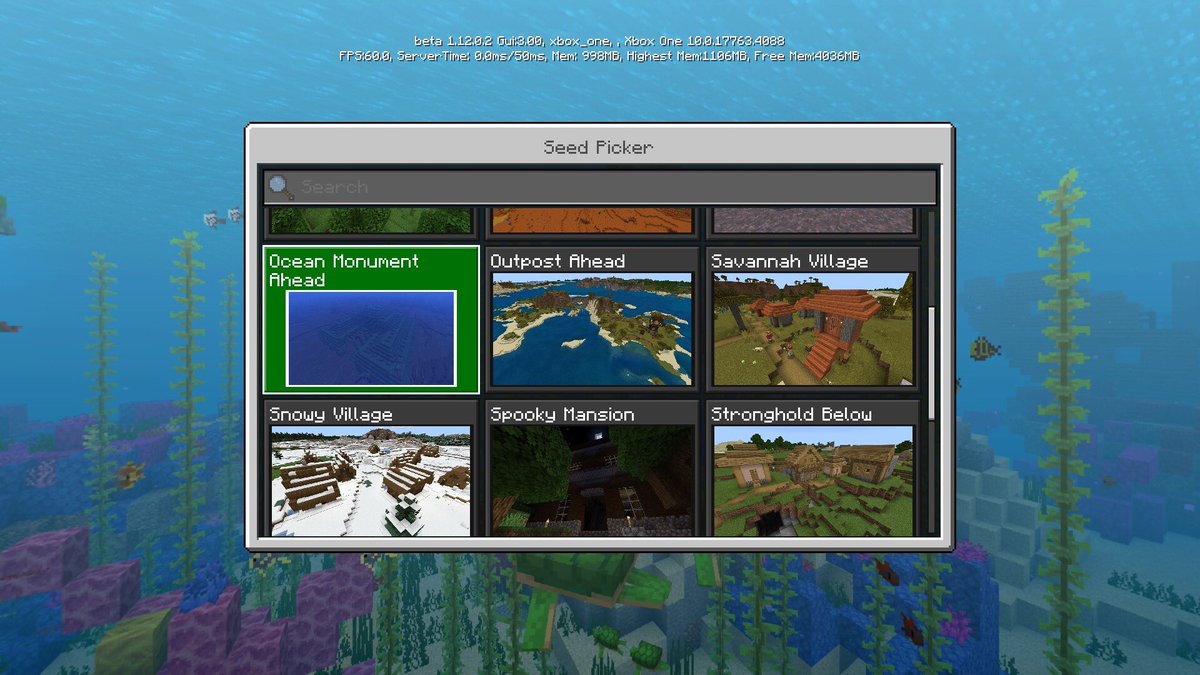 beta_mcpe1's tweet photo. Brand NEW Seeds finally available in the #Minecraft Seed Picker! https://t.co/isOnKTQsLg