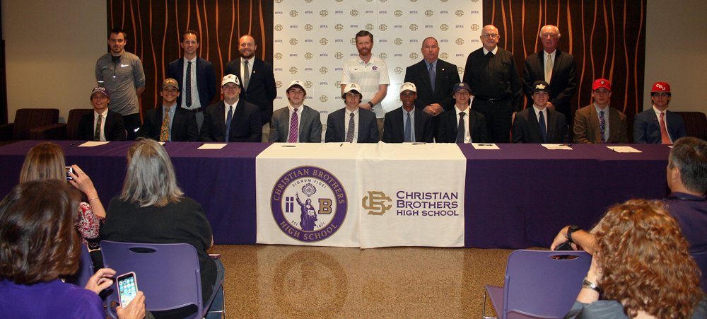 CBHSMemphis's tweet photo. Ten @CBHSAthletics @cbhs_tennis @CBHSLacrosse @CBHSXC_TF @CBHSBaseball seniors commit to play athletics at the college level next year. https://t.co/w4IiTAv10i Congratulations! https://t.co/COpELoiLEU