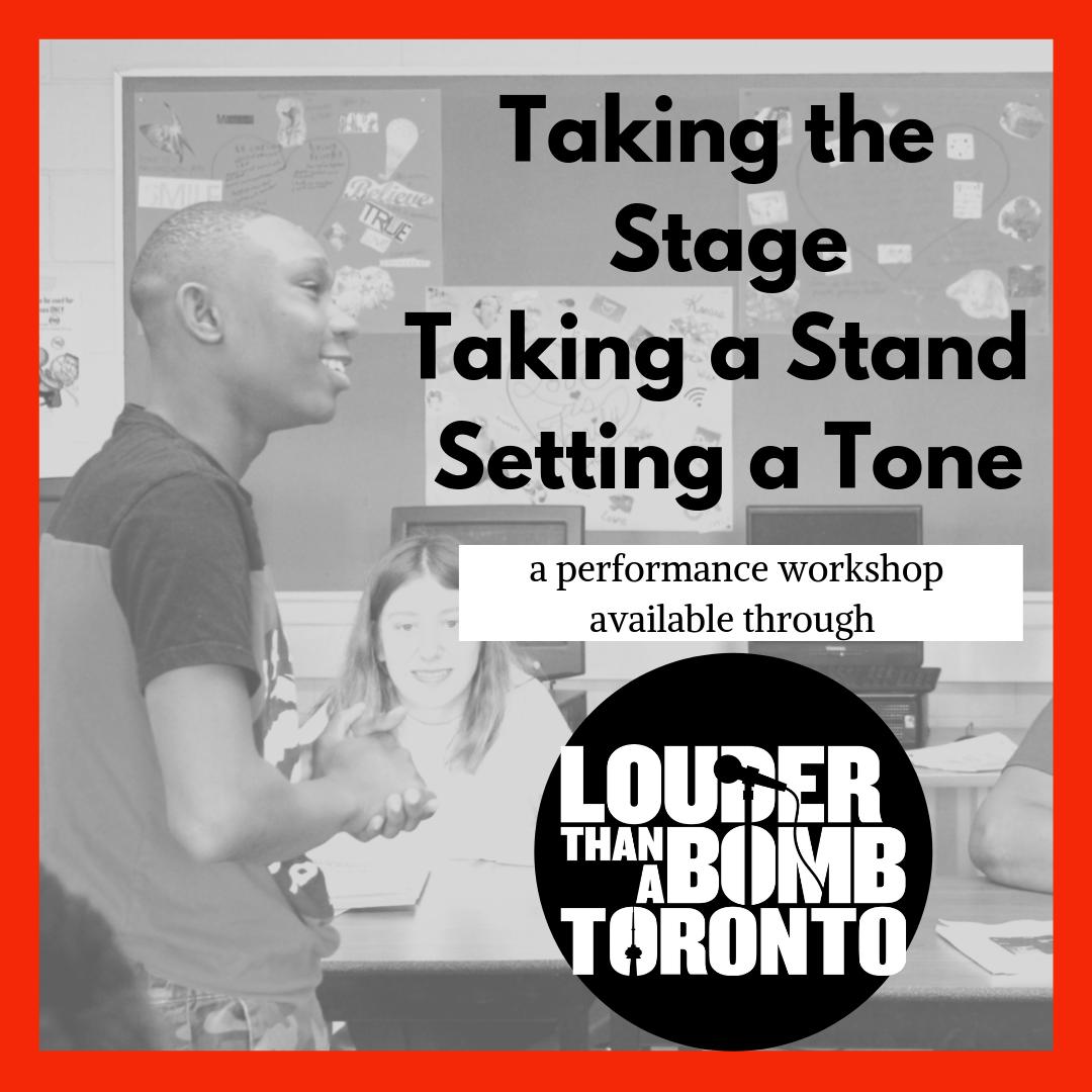 Ont_LOVE's tweet image. This #WorkshopWednesday with #LTABToronto and #LOVE - Taking the Stage, Taking A Stand, and Setting A Tone Workshop!

It's not too late to bring LTAB to your school this festival season! email cassandram@loveorganization.ca for more details!