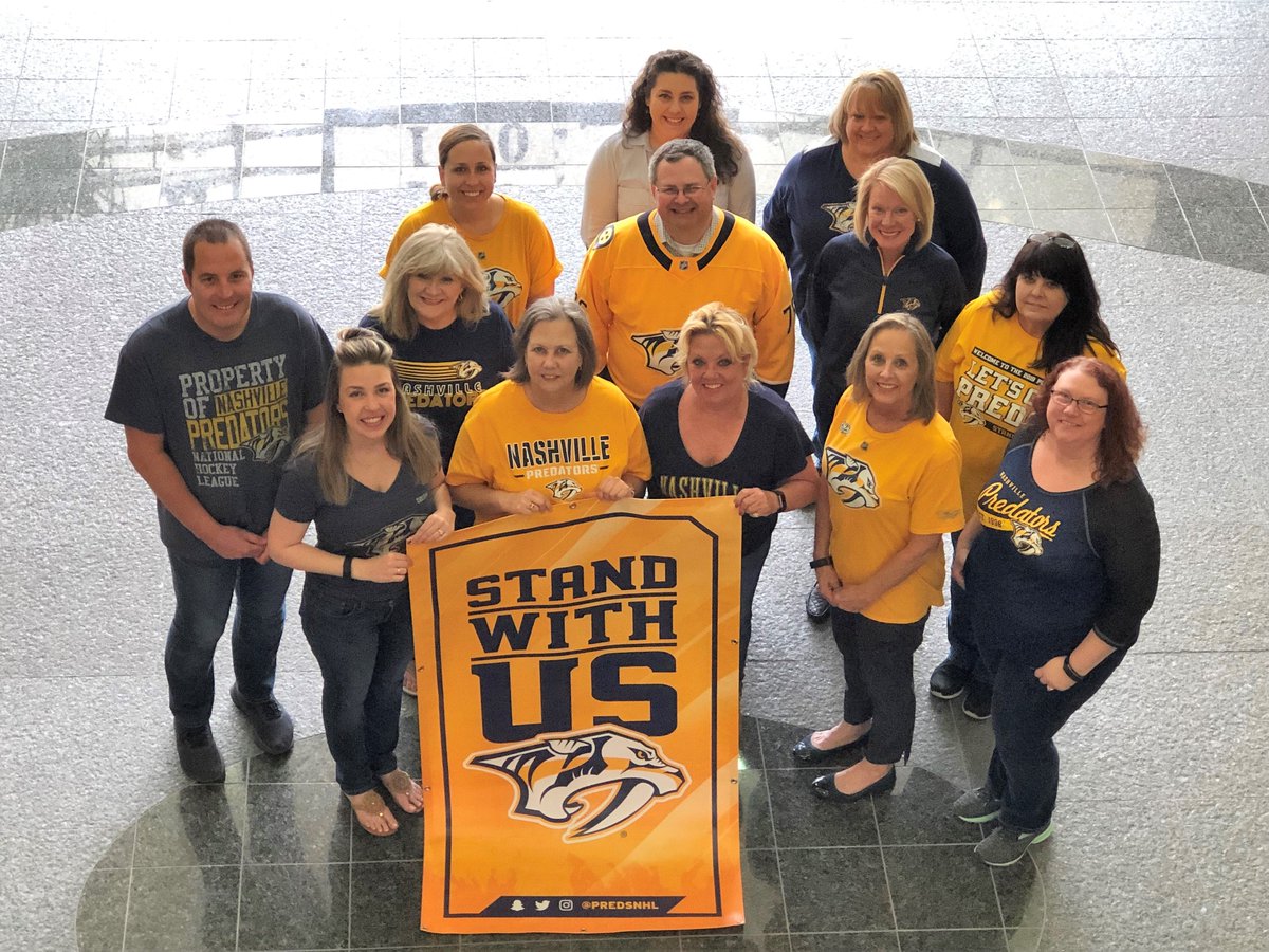 CrichtonGroup's tweet photo. Proud to support the @PredsNHL today (and every day!) 
Good luck tonight! #Preds #StandWithUs #NSHvsDAL https://t.co/96VYnZawnd