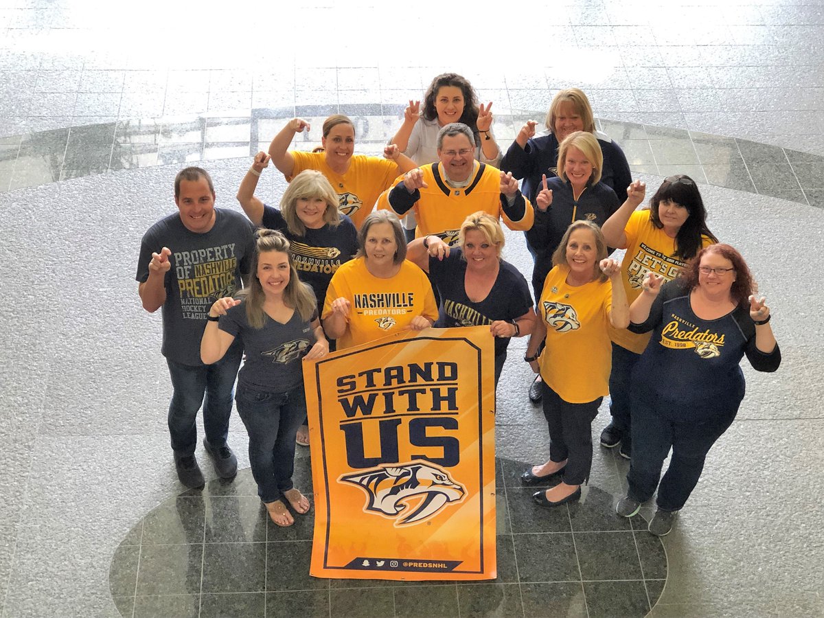 CrichtonGroup's tweet photo. Proud to support the @PredsNHL today (and every day!) 
Good luck tonight! #Preds #StandWithUs #NSHvsDAL https://t.co/96VYnZawnd
