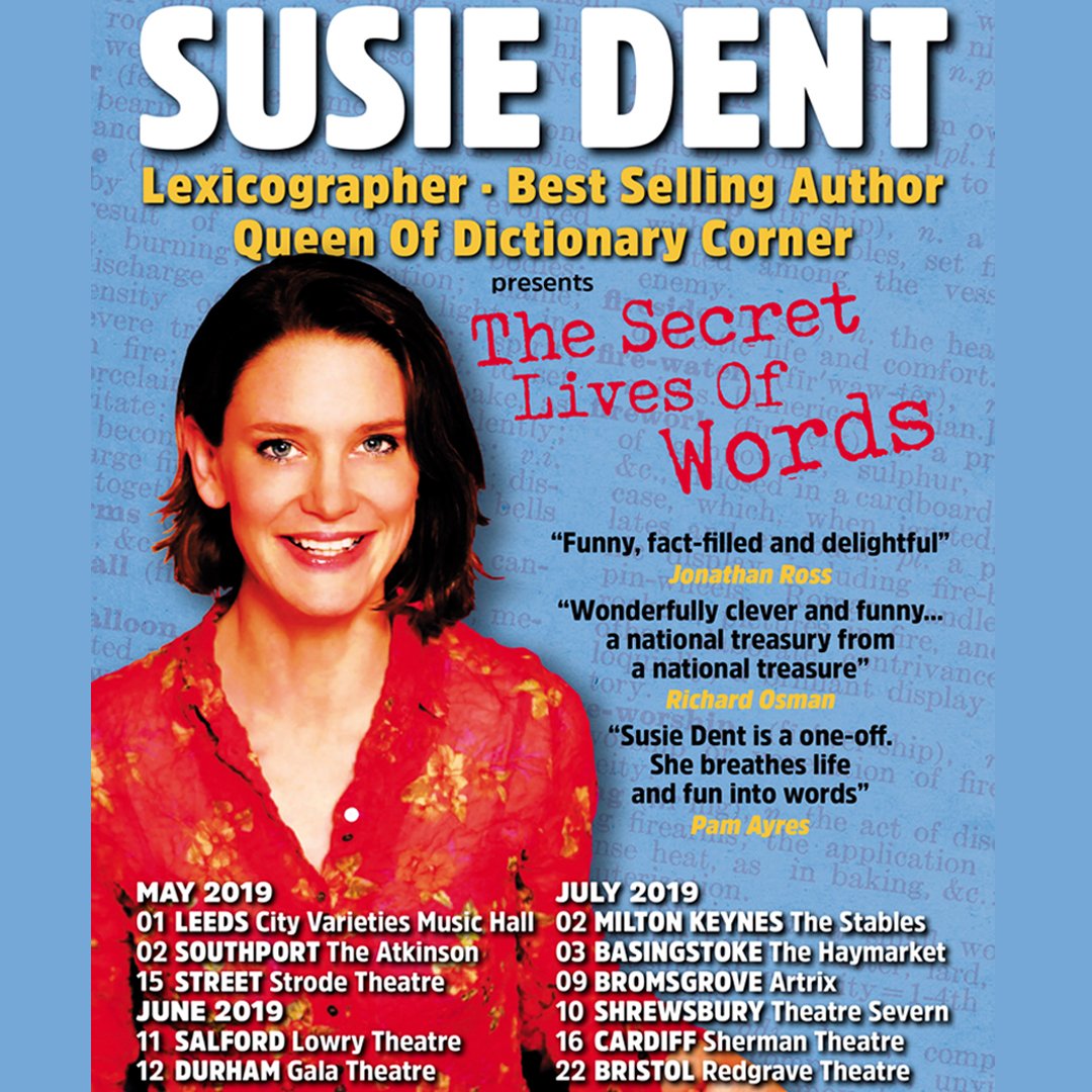 No Third Ents (@no_third_ents) on Twitter photo Funny, fact-filled & delightful - book your ๐๏ธ now for <a href="/susie_dent/">Susie Dent</a> 'Secret Lives of Words' Live & take a journey into the curious, unexpected & downright surreal origins of the words we use every day. For more info & ๐๏ธ bit.ly/SusieDentLive #countdown #8outof10cats Funny, fact-filled & delightful - book your ๐๏ธ now for <a href="/susie_dent/">Susie Dent</a> 'Secret Lives of Words' Live & take a journey into the curious, unexpected & downright surreal origins of the words we use every day. For more info & ๐๏ธ bit.ly/SusieDentLive #countdown #8outof10cats