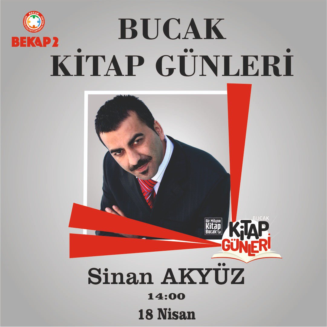 BEKAP 2 Kitap Günleri Kapsamında 18.04.2019 Perşembe Günü Saat:14.00'da Yazarlarımız İnci ARAL ve Sinan AKYÜZ Kitap Fuarımızda Halkımızla Buluşacaktır.