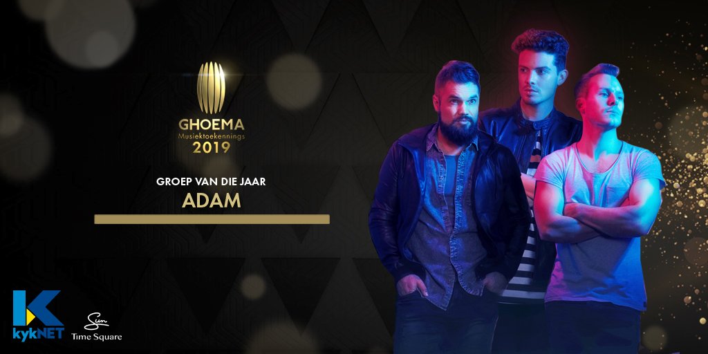 kykNET_Ghoemas's tweet photo. En daar stap @adamgroep weg met die #Ghoemas-toekenning vir groep van die jaar. @kykNETtv https://t.co/mawBtrHylC