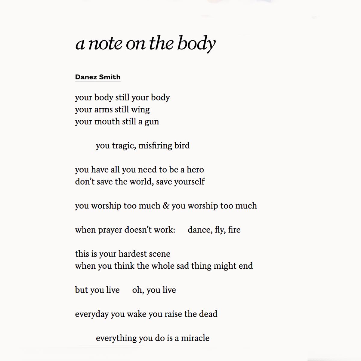 Academy of American Poets on X: but you live oh, you live everyday you  wake you raise the dead everything you do is a miracle —Danez Smith  @Danez_Smif #PoemInYourPocketDay    /