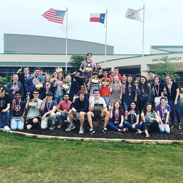 TheTalonNews's tweet photo. AHS brought home the 2019 Region I-4A Academic Championship after competition at Texas Tech on April 12th and 13th, with a total of 510 points.  Argyle also won the journalism team trophy, the runner up speech team trophy, and pending wildcard team results, will advance 30 s… https://t.co/iFxSflo3KX