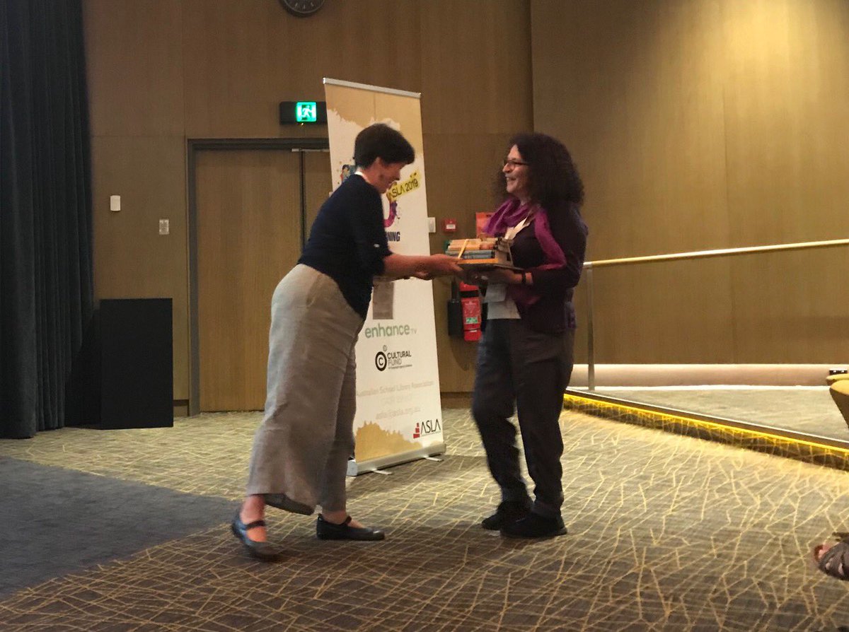 aslanational's tweet photo. Thanks you to @AustLit for attending the ASLA 2019 Conference and kindly donating some prizes. What do librarians love more than books?! 📚 #blinkandyoumightmissthem #thewinnerswerefast #50yearsofASLA https://t.co/PVzyiMzitA