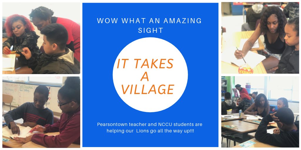 FayStreetElem's tweet photo. Look at our Village, NCCU Students and Pearsontown teacher are supporting our Lions @drstacydstewart @DurhamPublicSch @PublicDurham @pmubenga  @NCCUSOE #WeAreDPS #tutoring #AllTheWayUp #FSES #FSEschool #operation55 https://t.co/gvr3PQn4RC