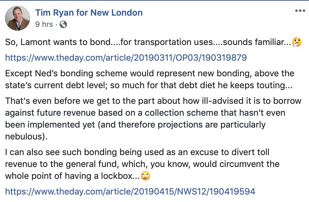 CTDems's tweet photo. Seeing a lot of RTCs/@CTGOP'ers going after the idea of borrowing for transportation needs.

Perhaps they're unaware that borrowing is *literally* the entirety of the GOP infrastructure "plan"? 🤔

#talkingpointsfail https://t.co/ojXXiPoJji