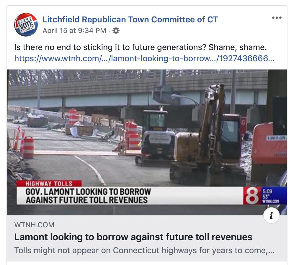 CTDems's tweet photo. Seeing a lot of RTCs/@CTGOP'ers going after the idea of borrowing for transportation needs.

Perhaps they're unaware that borrowing is *literally* the entirety of the GOP infrastructure "plan"? 🤔

#talkingpointsfail https://t.co/ojXXiPoJji