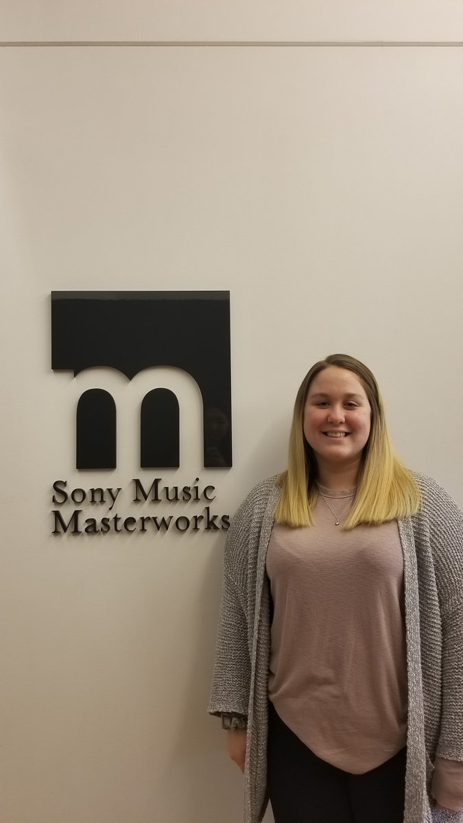 Our #internoftheweek Baylie Petit '19 is spending the semester <a href="/SonyMasterworks/">Sony Masterworks</a>