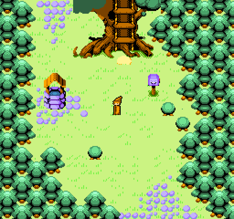 arachonteur's tweet image. art pass continues with the exterior of lemming&apos;s treehouse. left is from july, right is from 5 minutes ago #gamedev #boxgame