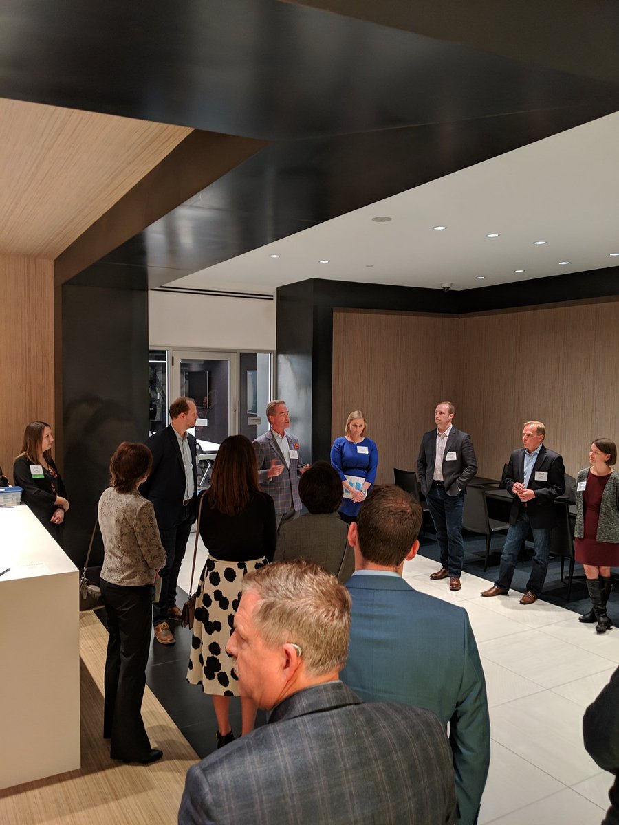 Great group of @NAIOP members mixing & mingling with a tour of @MoZaicEast this afternoon. @ackerberg #MnCRE
