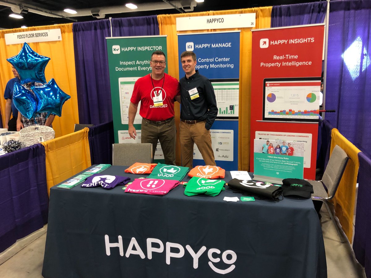 HappyCo's tweet photo. Crushing on #Columbus – we loved exhibiting at the #CAAExpo today and meeting all the members! #HappyCo @cbusAptAssoc 👕 https://t.co/9Wst55j8eC