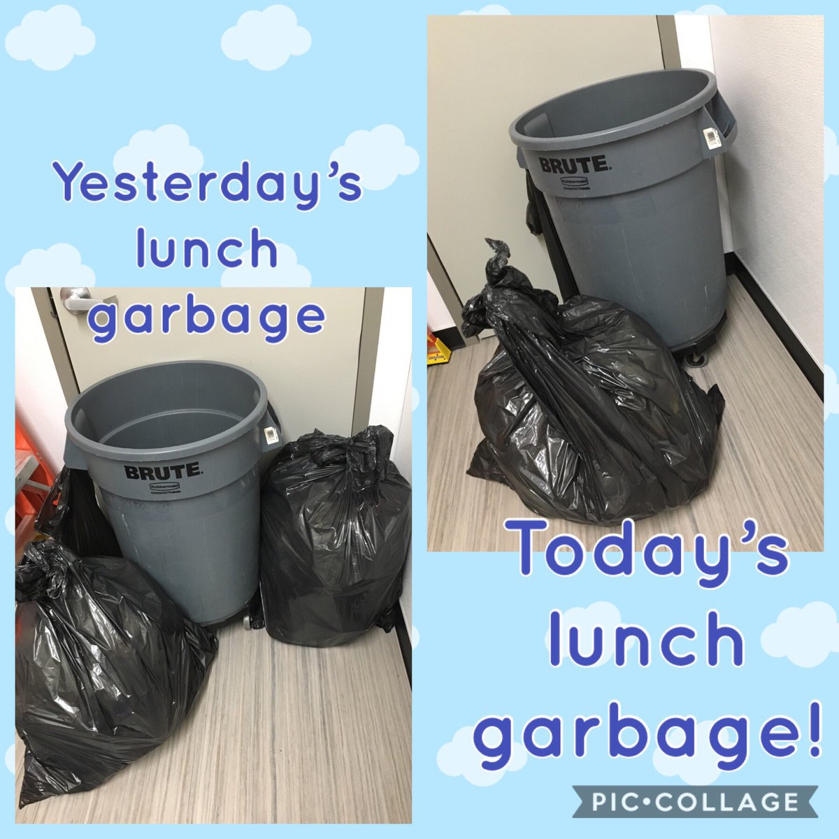 One more look at the success of our #litterlesslunch! #Garbage! #EarthDay #P3EarthDayChallenge